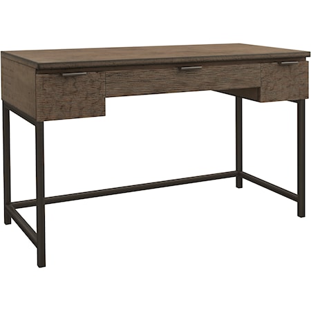 Rustic 3-Drawer Desk with Solid Mango Wood