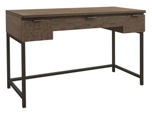 Rustic 3-Drawer Desk with Solid Mango Wood