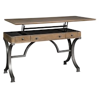 Contemporary Lift Desk with Single Center Drawer