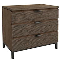 Rustic 3-Drawer Nightstand with Solid Mango Wood
