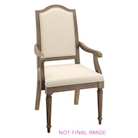 Transitional Upholstered Dining Arm Chair