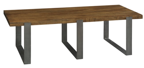 Hekman Iron Strapping Rectangular Coffee Table