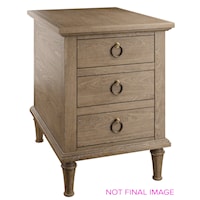 Transitional 3-Drawer Chairside End Chest