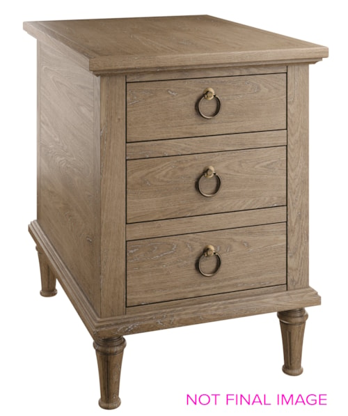 Transitional 3-Drawer Chairside End Chest