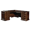 Hekman Old World Walnut Burl Executive L-shape Desk