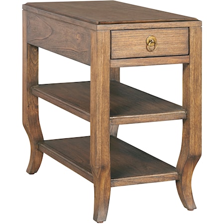 Transitional Chairside Table with Single Drawer