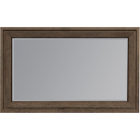 Rustic Beveled Mirror with Solid Mango Wood