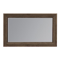 Rustic Beveled Mirror with Solid Mango Wood