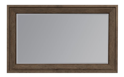 Rustic Beveled Mirror with Solid Mango Wood