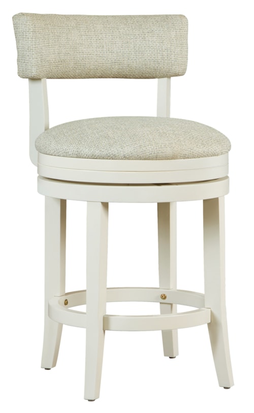 Contemporary Upholstered Round Swivel Counter Stool