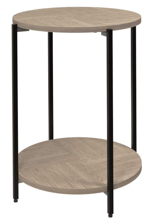 Slab Top Round Lamp Table