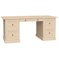 Cottage Double Pedestal Desk with Soft-Close Drawers