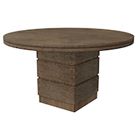 Rustic Round Pedestal Dining Table