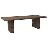 Rustic Rectangular Dining Table with Solid Mango Wood