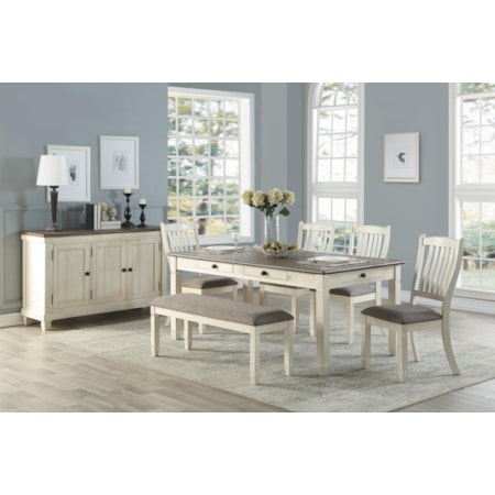 Dining Table w/6 Drawers
