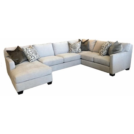 1300-3 PC Down Chaise Sectional