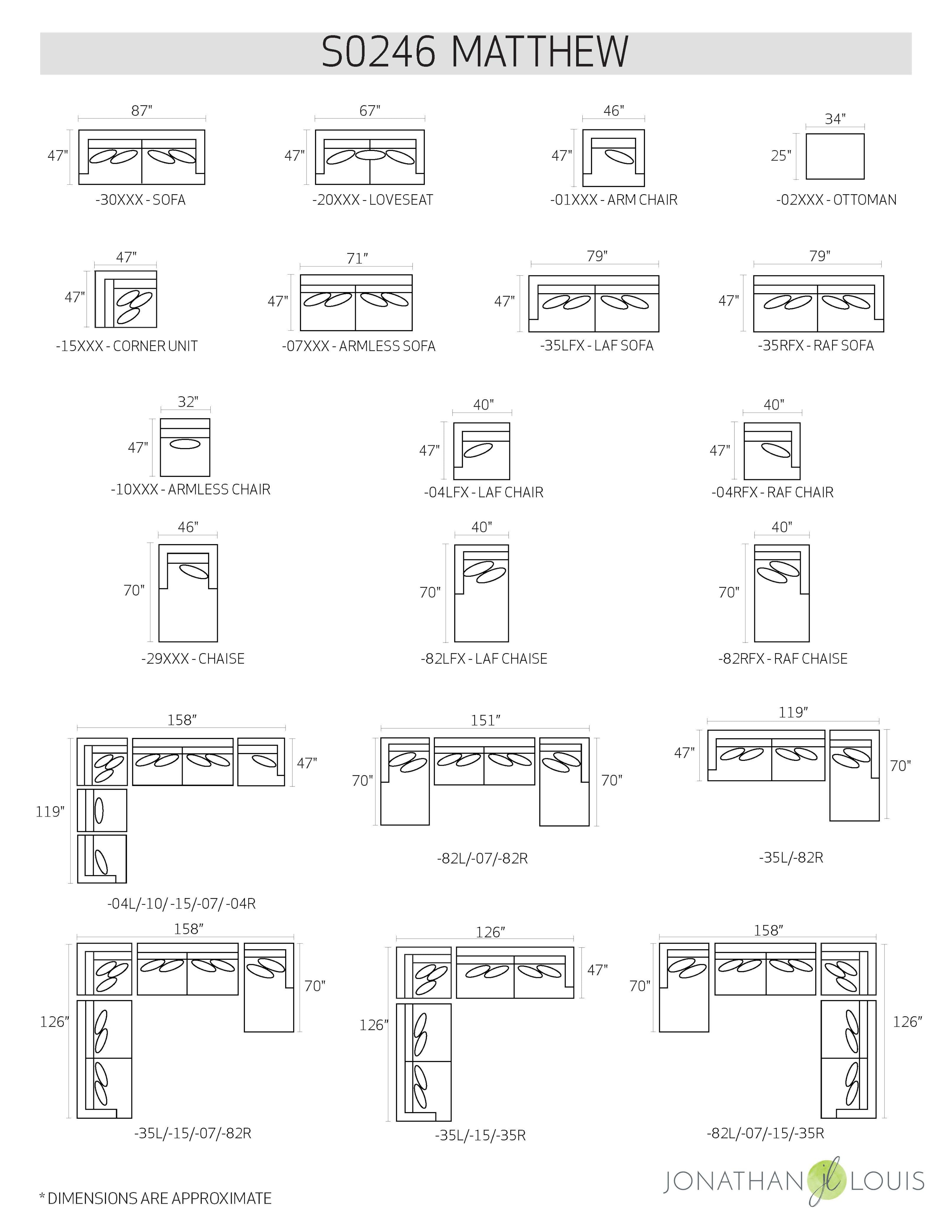 Joyful Living Matthew S0246 Matthew Sectional Reeds Furniture Sectional Sofa Groups