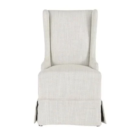 Melrose Upholstered Wingback Dining Chair Natural