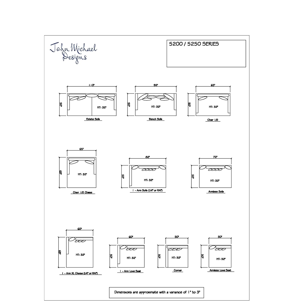 JMD Furniture 5200 5200 2 PC Down Sectional Sofa