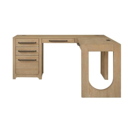 Pedestal Desk with RHF Open Return