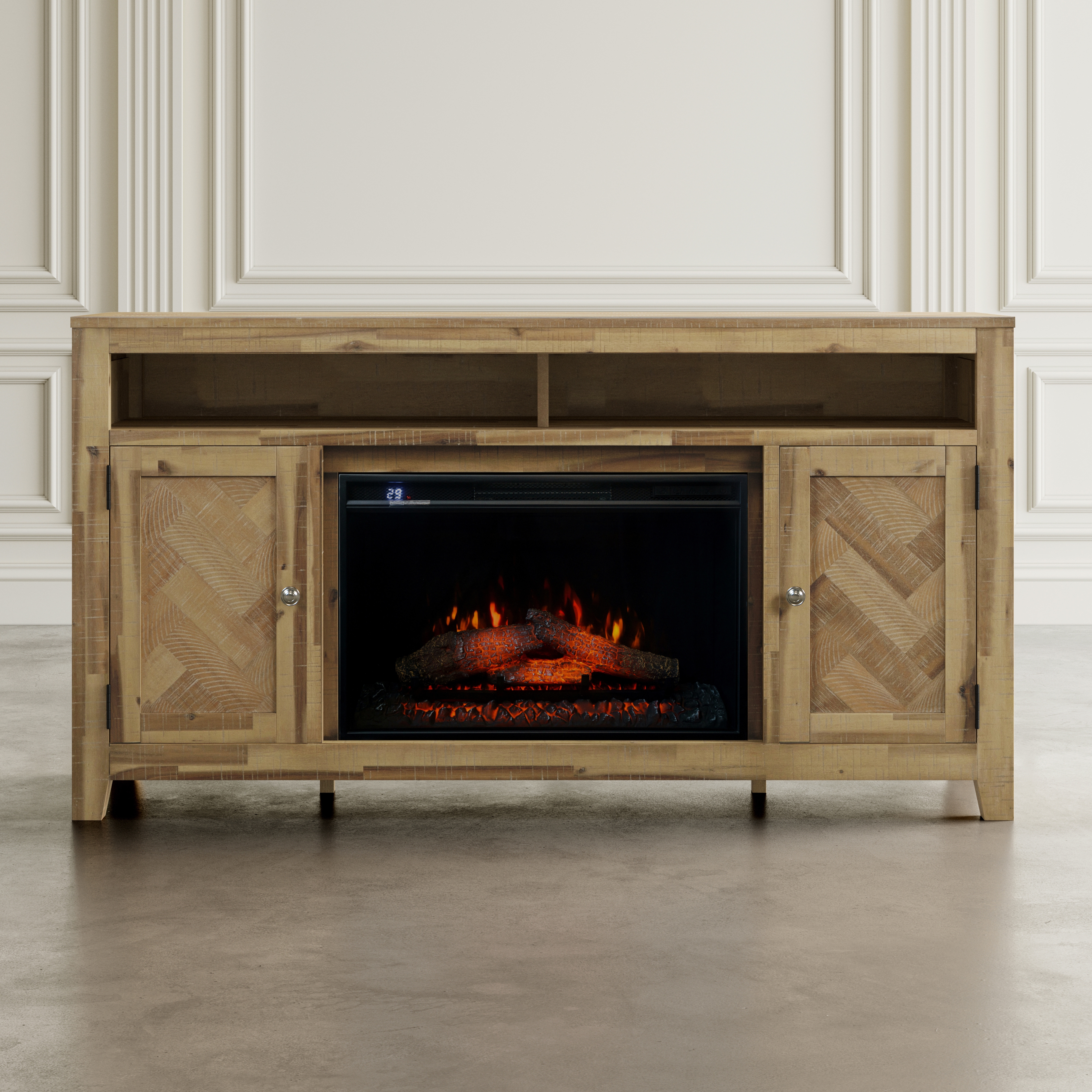 Jofran Bryce Fireplace with Logset
