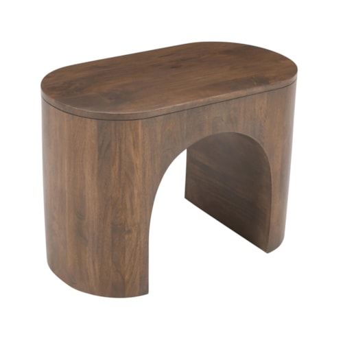 Contemporary End Table with Arched Base