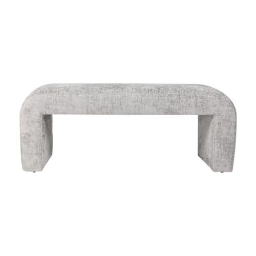Sophia Casual Upholstered Small Bench - Grey