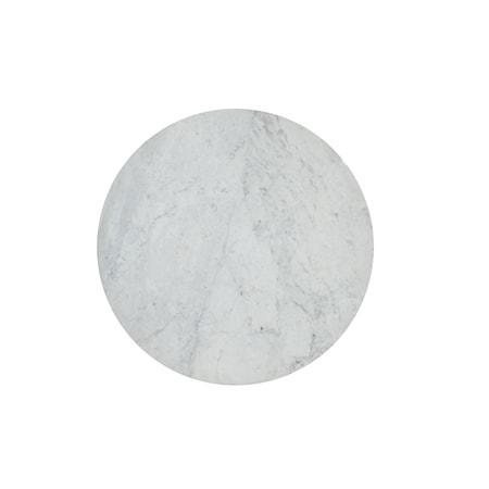 Rowan 42&quot; Round Marble Table - Gunmetal