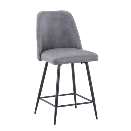Contemporary Leather Counter Stool