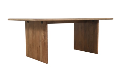 Rustic Rectangular Dining Table with Dual Pedestal Base