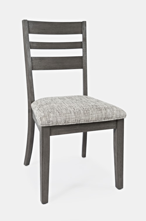 Contemporary Ladderback Chair with Upholstered Seat