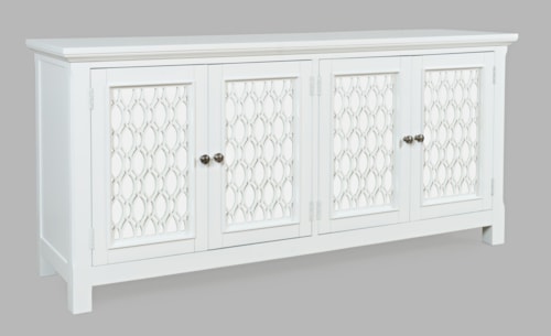 Glam Isabella 69" Mirrored Accent Cabinet