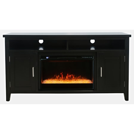 Fireplace with Crystal Display