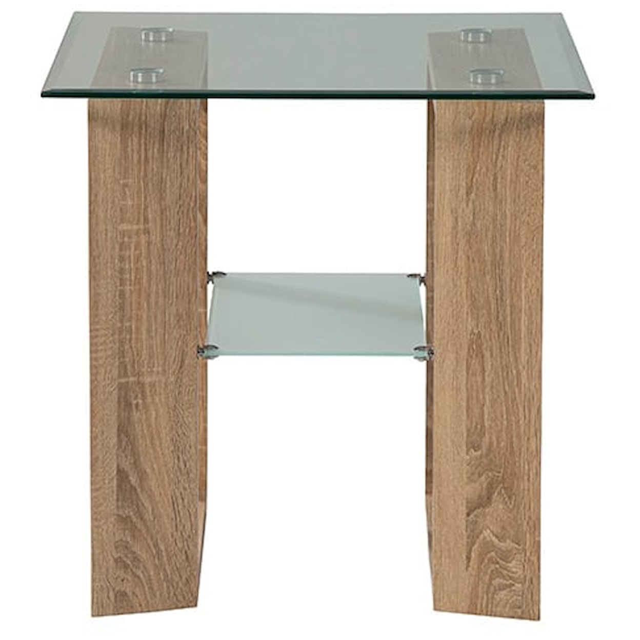 Jofran 2070 2070 3BCH Contemporary End Table With Glass Tabletop jofran-2070-2070-3bch-contemporary-end-table-with-glass-tabletop