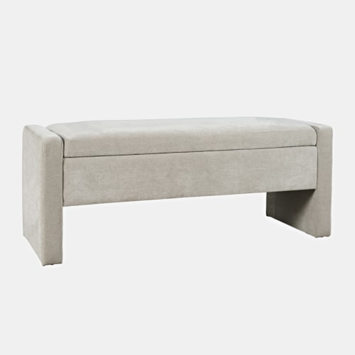 Braun Contemporary Upholstered Storage Bench - Grey