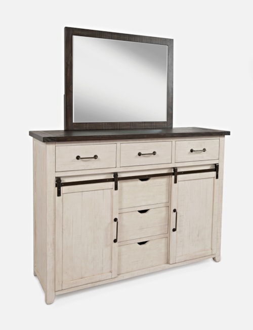 Madison County Farmhouse Barn Door Dresser - Sturdy Compliant