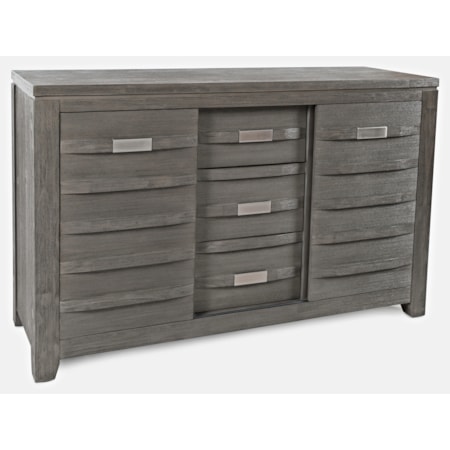 54" Server w/Three Drawers and Sliding Door