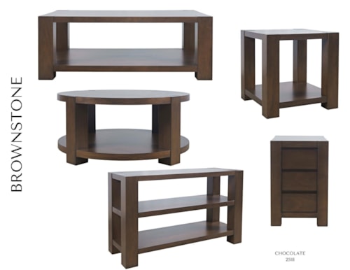 Brownstone Sofa Console - Chocolate