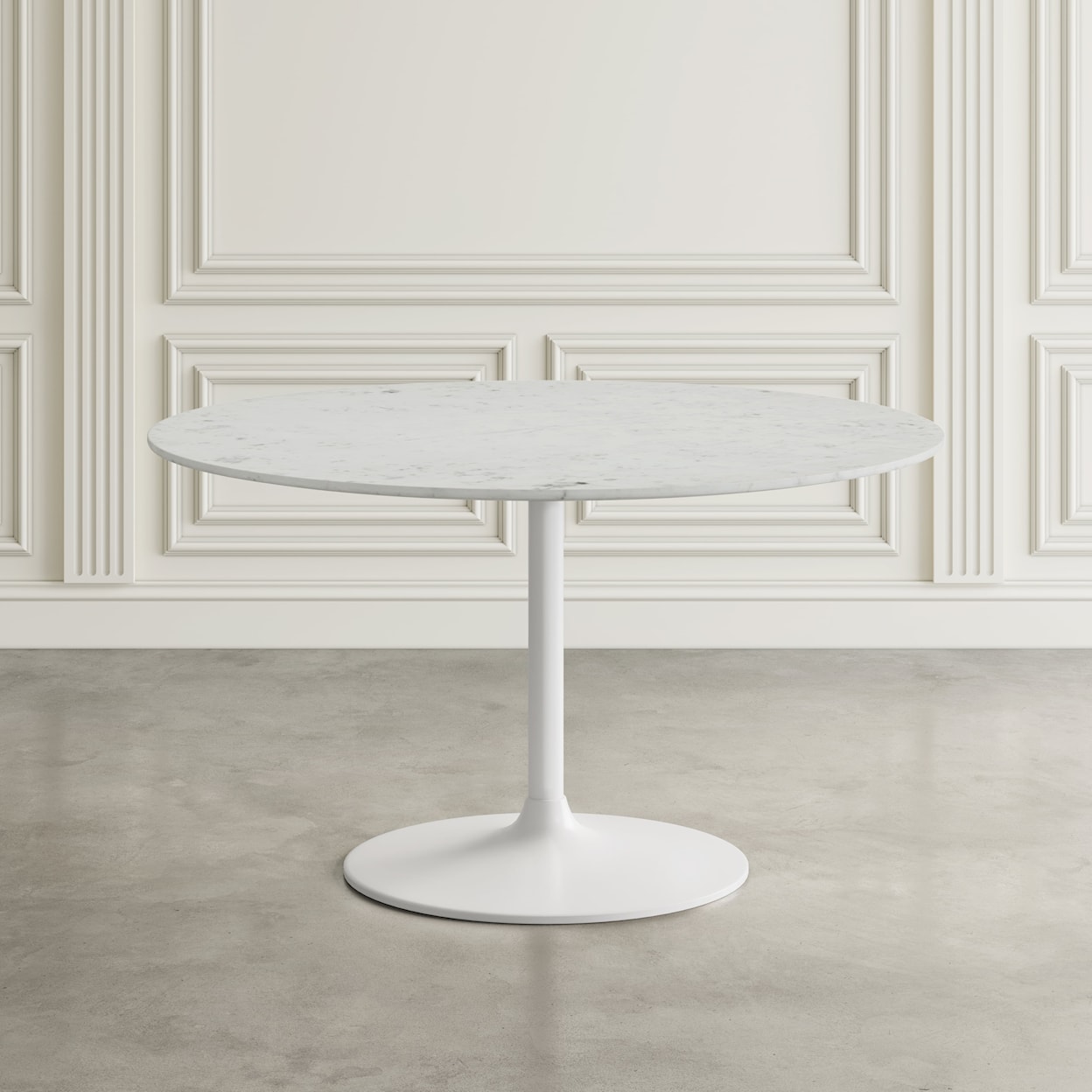 Jofran 2271 Rowan 42" Round Marble Table - White