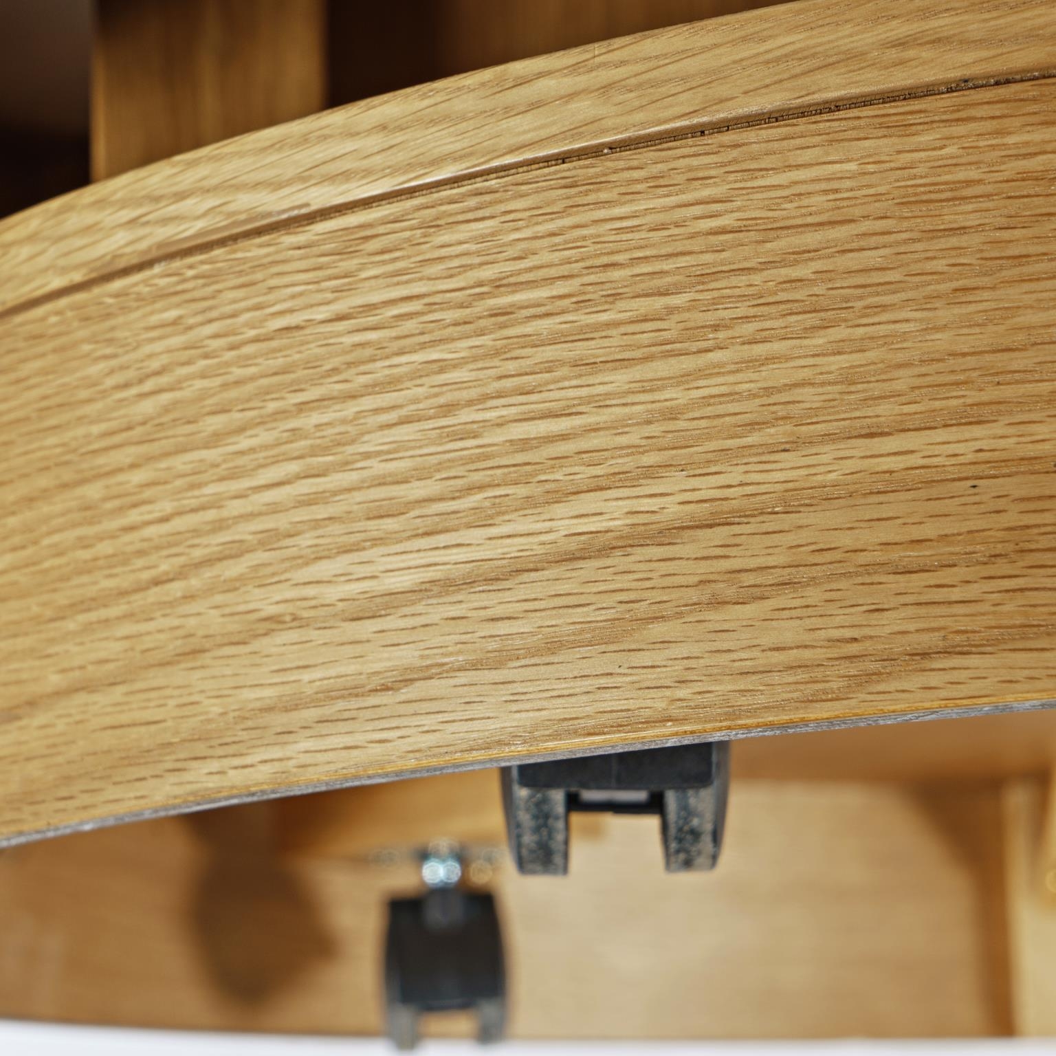 Jofran Brix Oak Brix Round Cocktail Table w/Casters