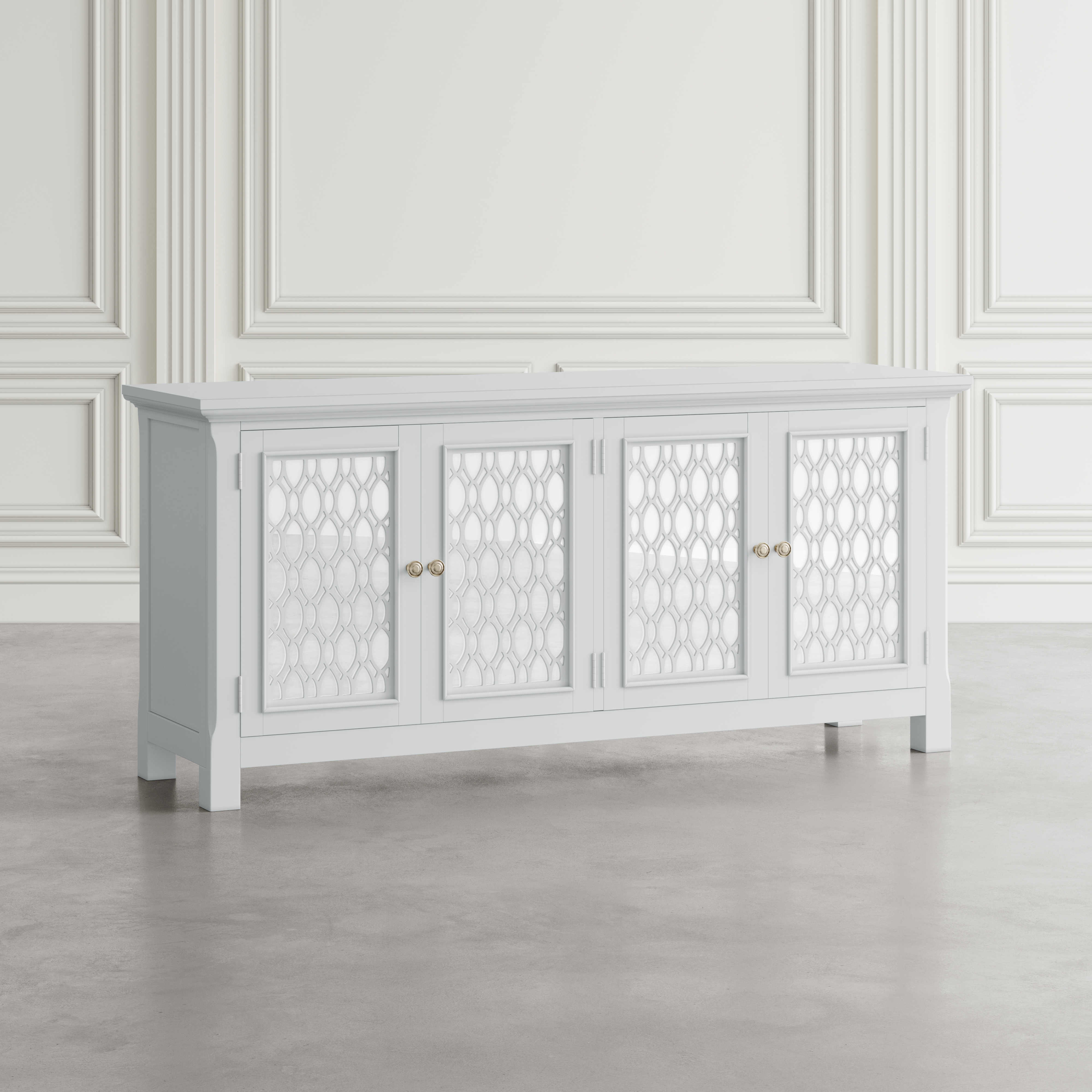 Jofran Isabella 69" Mirrored Accent Cabinet