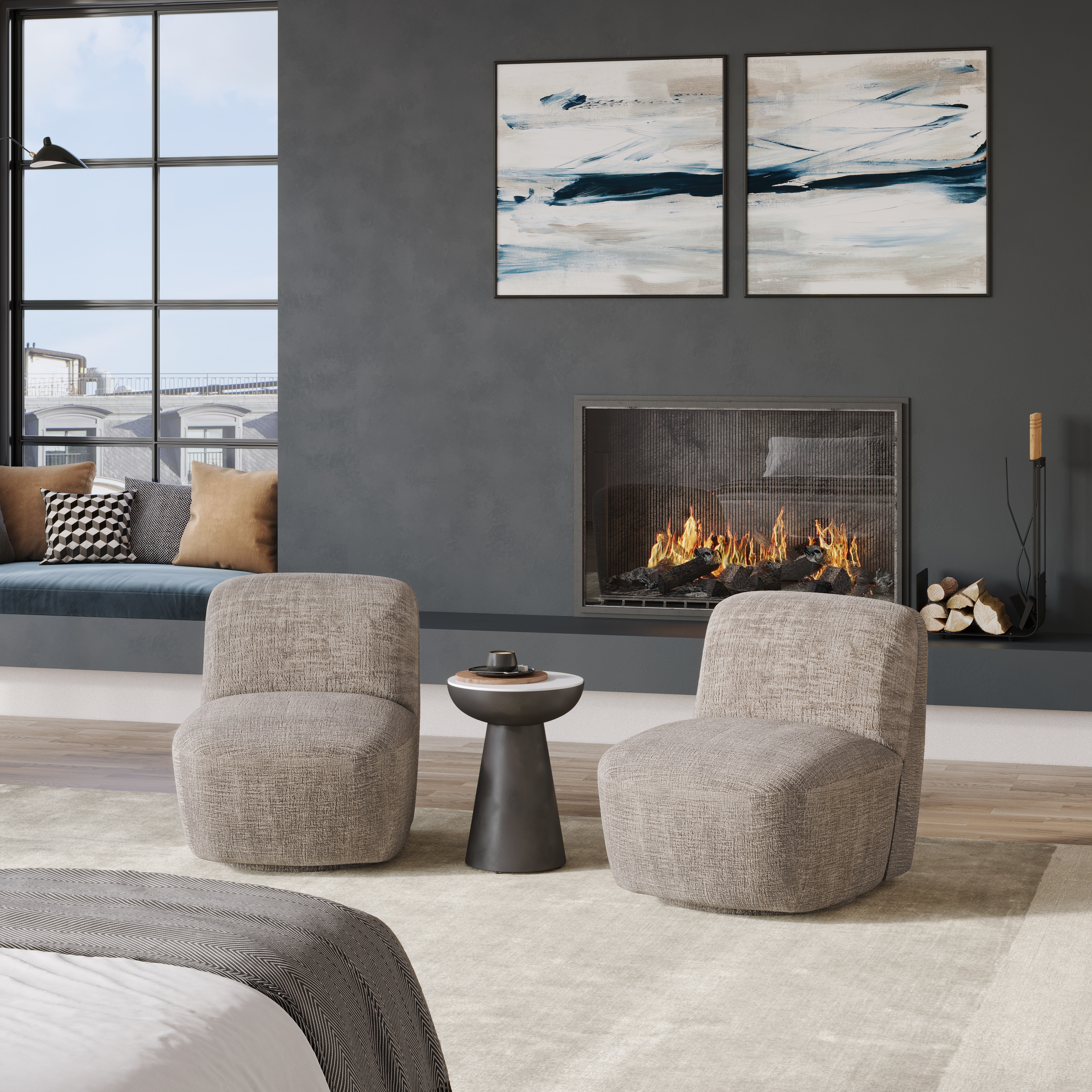 Jofran Josie Swivel Accent Chair