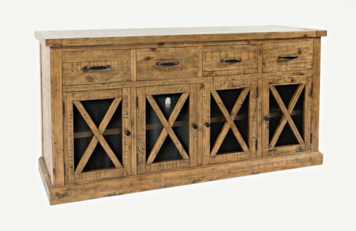 Contemporary 4-Drawer Sideboard