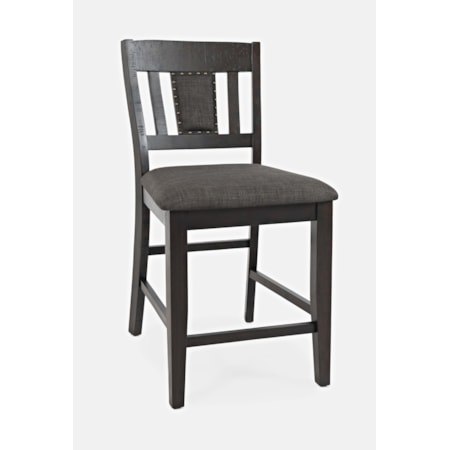 Upholstered Slatback Stool