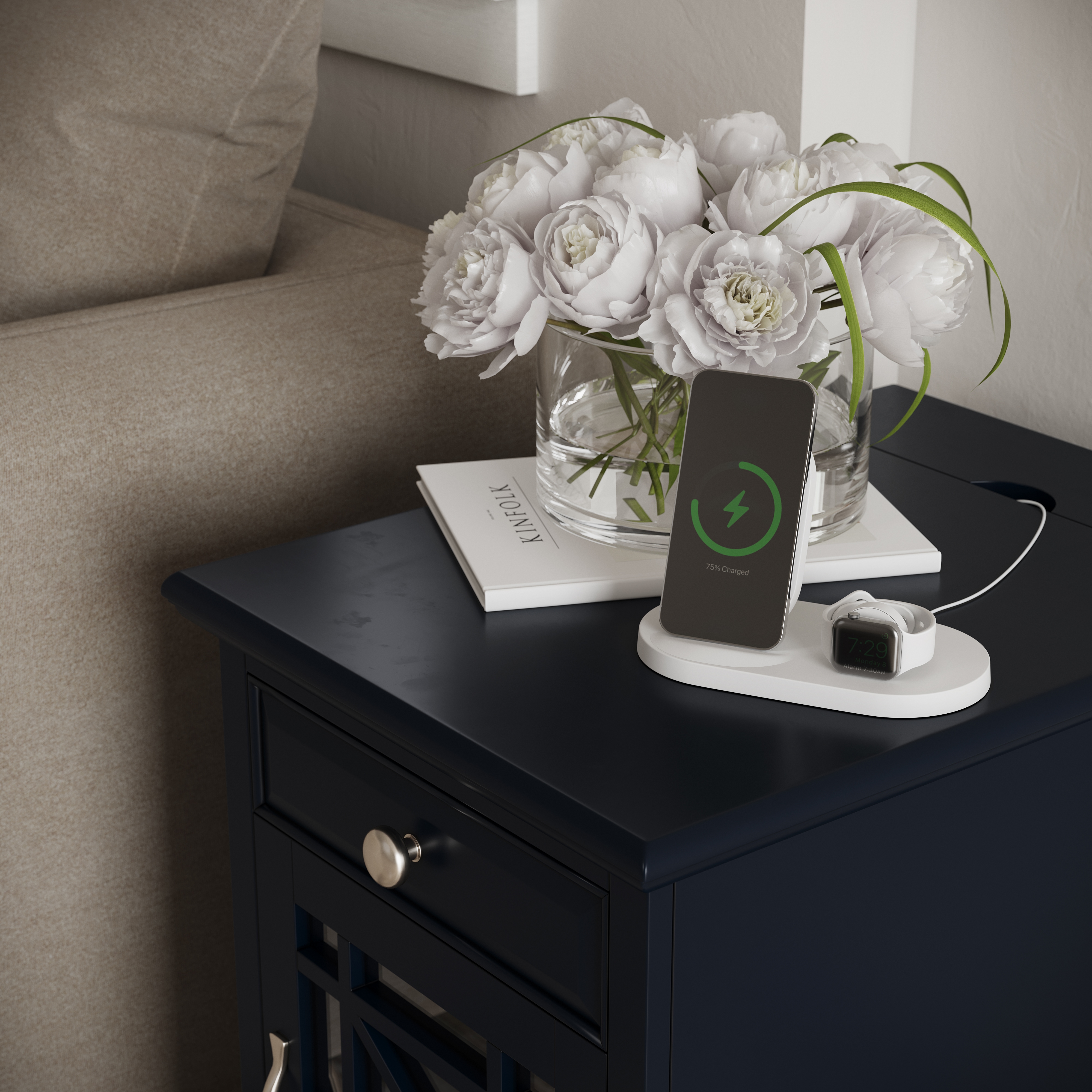 Jofran Craftsman Power Chairside Table