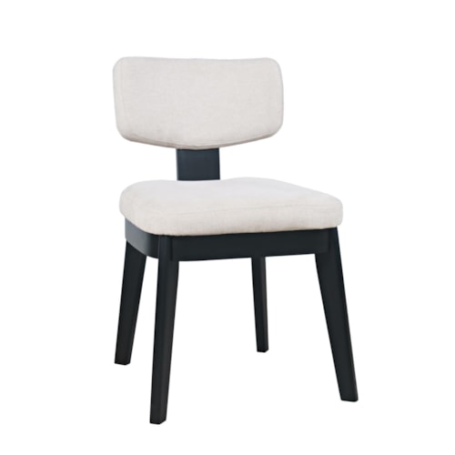 Contemporary Dining Chair with Upholstered Back