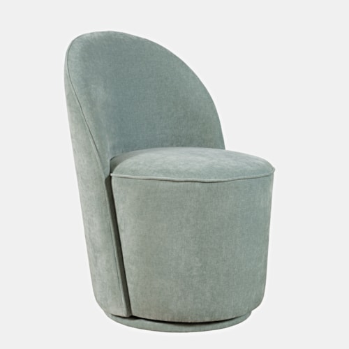 Contemporary Swivel Dining Chair with Upholstered Seat