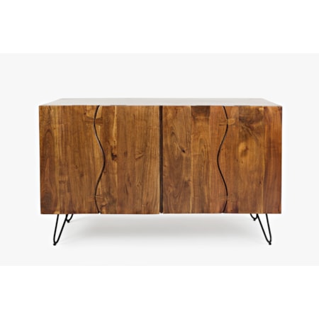 Sideboard with 4 Live Edge Doors