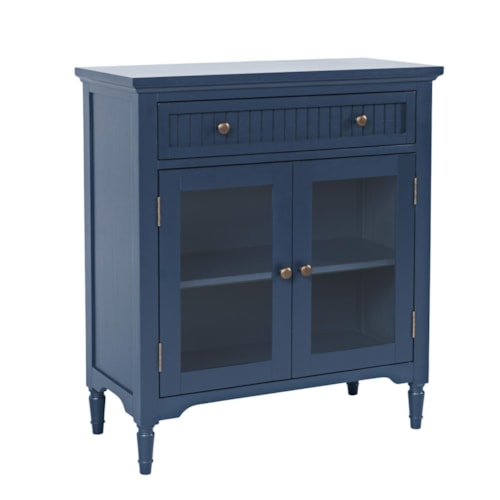 Transitional 32" Accent Cabinet with Glass Doors