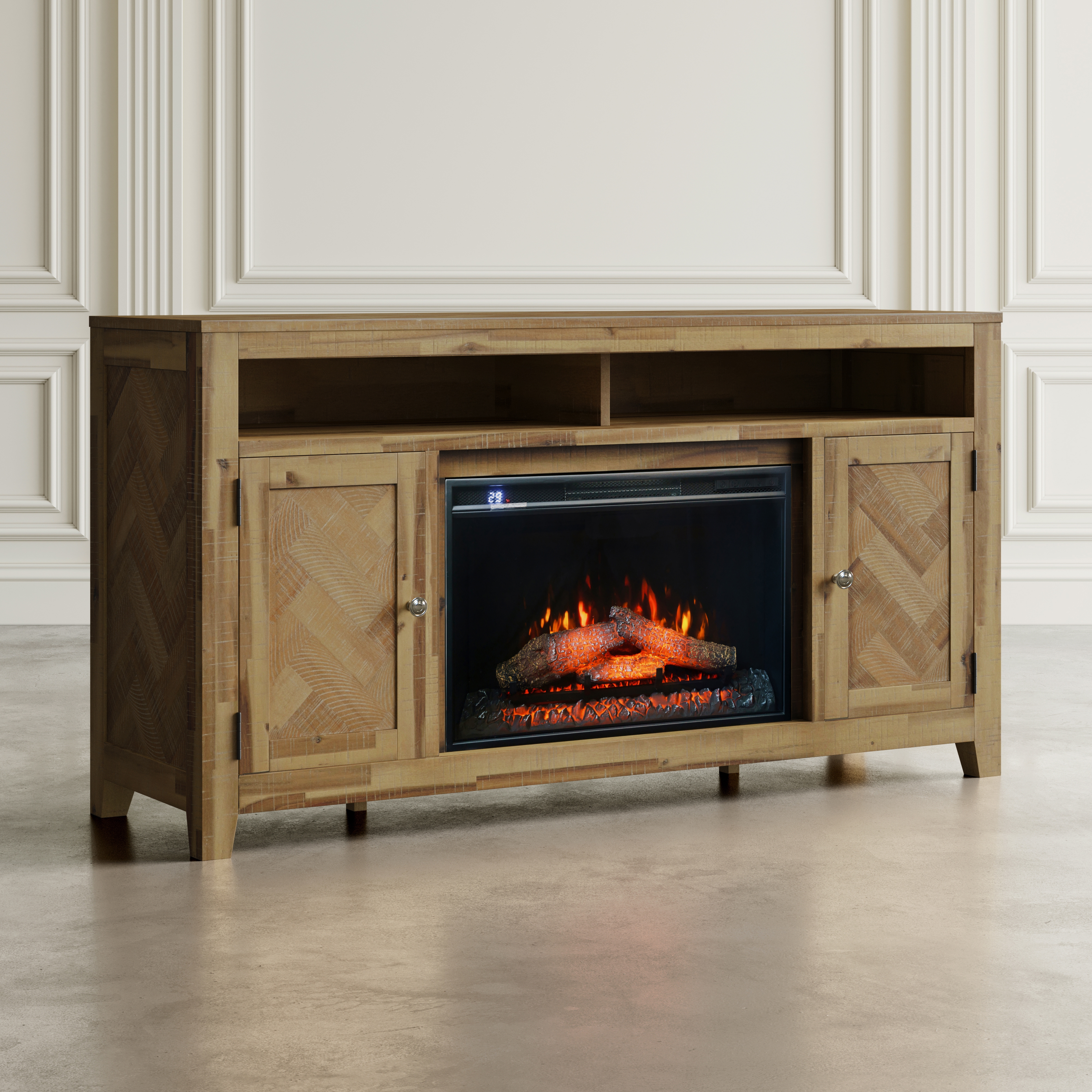 Jofran Bryce Fireplace with Logset